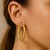 Twisted Cable Oval Hoop Earrings in 14k Yellow Gold