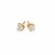 3mm Faceted White Cubic Zirconia Stud Earrings in 14k Yellow Gold