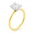 3 Carat Emerald Lab Grown IGI G/VS1 Diamond Solitaire Ring in 10K Yellow Gold
