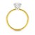 3 Carat Emerald Lab Grown IGI G/VS1 Diamond Solitaire Ring in 10K Yellow Gold