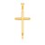 Tapered End Cross Pendant in 14k Yellow Gold