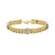 14K Two Tone Venetian Box Double Row Panther Lite Bracelet