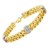 14K Two Tone Venetian Box Double Row Panther Lite Bracelet