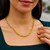Polished Cable Chain Design Necklace in 14k Yellow Gold