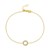 14K Yellow Gold Petite Diamond Circle Bracelet