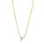 14K Yellow Gold Mini Diamond F Initial Pendant Necklace