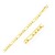 Solid Figaro Bracelet in 14k Yellow Gold (4.50 mm)