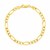 Solid Figaro Bracelet in 14k Yellow Gold (4.50 mm)