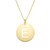 14K Yellow Gold Disc Initial E Pendant