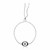 Sterling Silver Adjustable Two Toned Enameled Evil Eye Friendship Bracelet (1.00 mm)