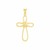 14k Yellow Gold Looped Knot Style Cross Pendant
