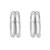 Sterling Silver Puffed Double Row Hoop Earrings