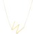 14K Yellow Gold Yours Truly Large Initial W Necklace