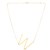 14K Yellow Gold Yours Truly Large Initial W Necklace