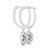 Round Double Halo Style Diamond Drop Earrings in 14k White Gold (1 cttw)