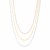 Sterling Silver Three Toned Three Strand Fine Chain Necklace