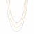 Sterling Silver Three Toned Three Strand Fine Chain Necklace