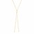 14k Yellow Gold Adjustable Heart Style Lariat Necklace