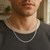 Sterling Silver Rhodium Plated Herringbone Chain (3.30 mm)
