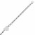 Flat Heart Shape Stationed Chain Bracelet in Rhodium Plated Sterling Silver (5.00 mm)