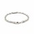 Flat Heart Shape Stationed Chain Bracelet in Rhodium Plated Sterling Silver (5.00 mm)