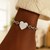 Flat Heart Shape Stationed Chain Bracelet in Rhodium Plated Sterling Silver (5.00 mm)