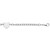 Flat Heart Shape Stationed Chain Bracelet in Rhodium Plated Sterling Silver (5.00 mm)