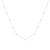 14K White Gold Saturn Bead Chain Necklace
