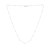 14K White Gold Saturn Bead Chain Necklace