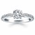 Diamond Pave Cathedral Engagement Ring in 14k White Gold