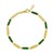 14K Yellow Gold Malachite Rectangle Links Bracelet (3.50 mm)