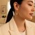 Puffed Graduated Open Oval Earrings in 14k Yellow Gold