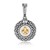 Fleur De Lis Pendant in 18K Yellow Gold & Sterling Silver