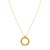 14K Yellow Gold Interlocking Diamond Cut Trinity Necklace