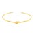 14k Yellow Gold Polished Cuff Bangle with Knot (5.50 mm)