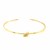 14k Yellow Gold Polished Cuff Bangle with Knot (5.50 mm)