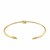 14k Yellow Gold Polished Cuff Bangle with Knot (5.50 mm)