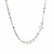 14k White Gold Two Strand Necklace with Disc