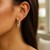 Sterling Silver Large Hoop Earrings with Hammered Texture(3x20mm)