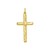 14K Yellow Gold Swirl Cross Pendant