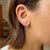 Thin Polished Hoop Earrings in Rhodium Plated Sterling Silver (2x25mm)