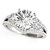 14k White Gold 3 Stone Split Pave Shank Round Diamond Engagement Ring (2 3/4 cttw)