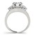 14k White Gold 3 Stone Split Pave Shank Round Diamond Engagement Ring (2 3/4 cttw)