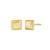 14K Yellow Gold Flat Back Square Earrings