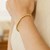 14K Yellow Gold Disco Diamond Cut Bead Bracelet (4.00 mm)