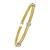 14K Yellow Gold Diamond Triple Station Tubogas Cuff