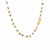 Faceted Barrel and Round Bead Chain Necklace in 14k Tri-Color Gold