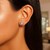 14K White Gold High Polish Scribble Heart Stud Earrings