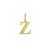 14K Yellow Gold Initial Z Charm Pendant