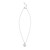 Sterling Silver Rhodium Plated Puffed Raindrop CZ Necklace
